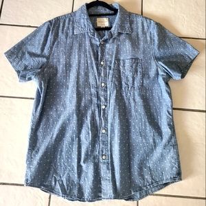 Men's Linen 100% Cotton Button Down Shirt
